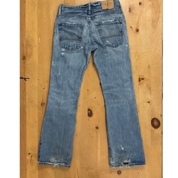 Y2K Abercrombie & Fitch Baxter Slim Boot Jeans 28x30 – Light Blue - Distressed - Picture 2 of 6